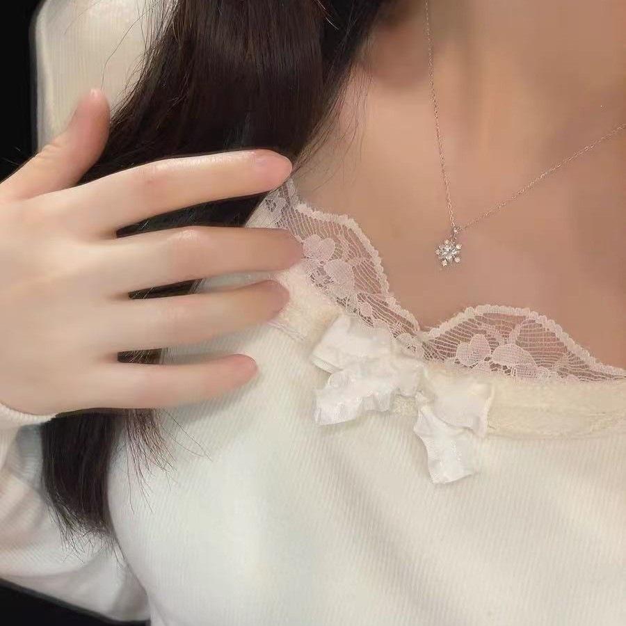 2025 Snowflake Silver Necklace - Luxurious Light Feel, Perfect Birthday Gift for Women