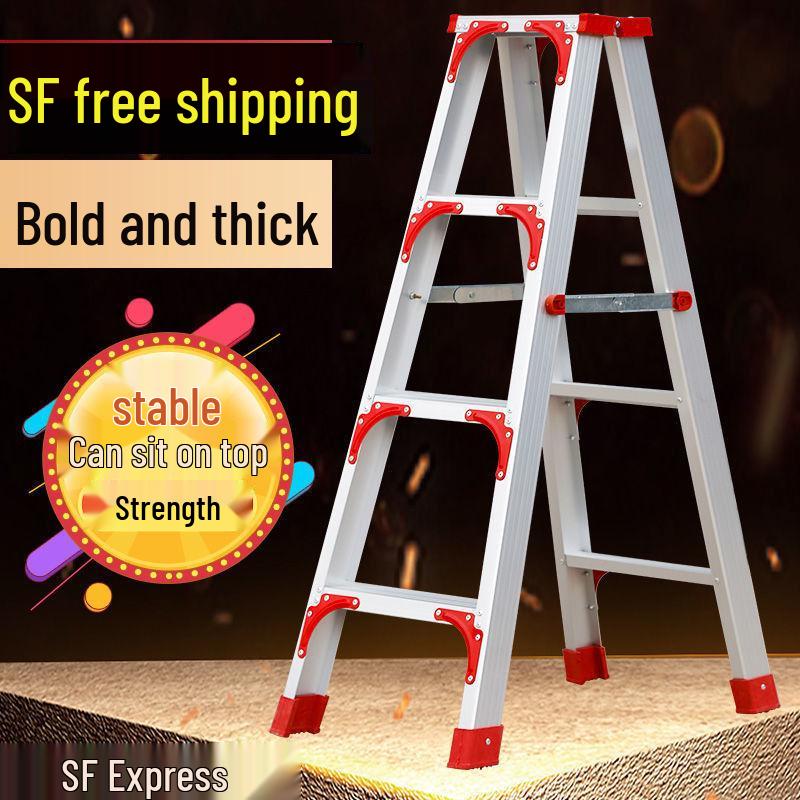 2M Multifunctional Aluminum Alloy Foldable A-frame Telescopic Ladder for Indoor Climbing