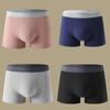 Men Underwear Cotton Boxershorts Graphene Antibacterial Boxers Mid Waist Solid Color Male Panties Breathable Boxers