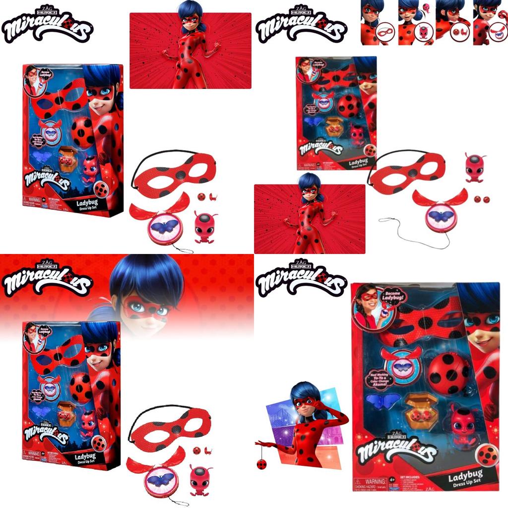 Genuine Ladybug Miraculous Girl Ladybug Redi Cat Noir Lady Rena Rouge Action Figure Toy