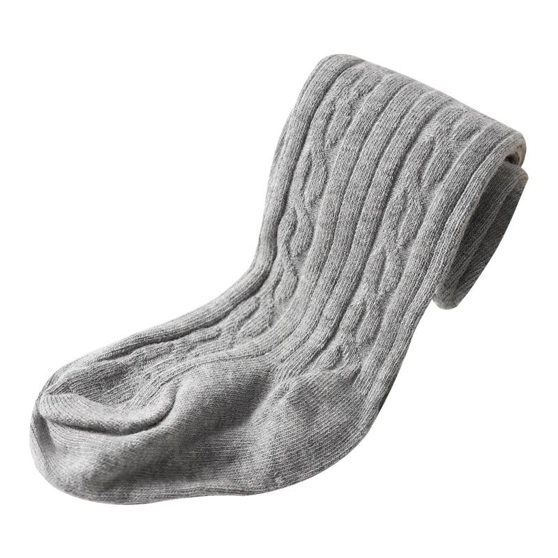 Frühlings- & Herbst-Dünne Baby-Mädchen Zopfmuster-Strumpfhose - Einteilig, Weiß