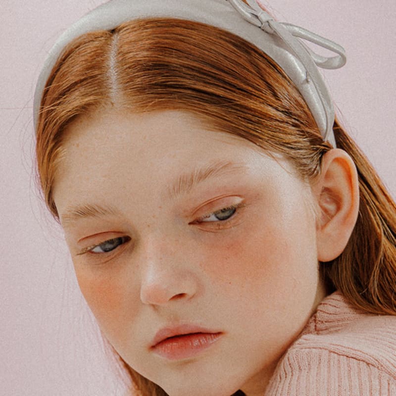 Mellotory Wide Ribbon Satin Hairband (light Gray)