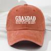 GRANDAD Alphabet Soft-top Baseball Cap for Men and Women Fashionable Outdoor Hat Adjustable