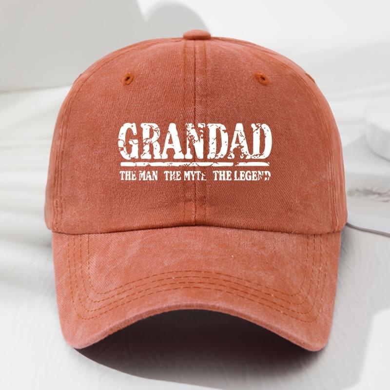 

GRANDAD Alphabet Soft-top Baseball Cap for Men and Women Fashionable Outdoor Hat Adjustable помаранчевий