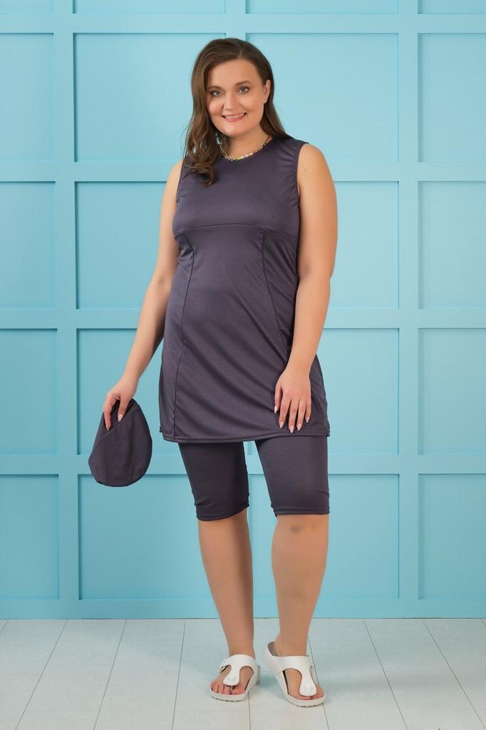 Damski Strój Kąpielowy w Dużym Rozmiarze Strój Kąpielowy Pół-Hidżab w Dużym Rozmiarze