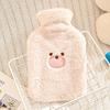 Classic Thickened Rubber Hot Water Bottle with Plush Cover for Warmth