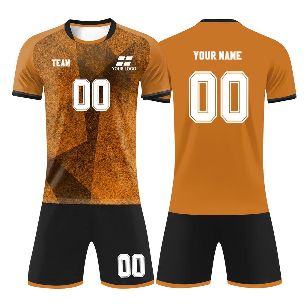Men's -Wicking Soccer Jersey and Shorts Set Breathable Quick-Dry Athletic Uniform for Sports Training