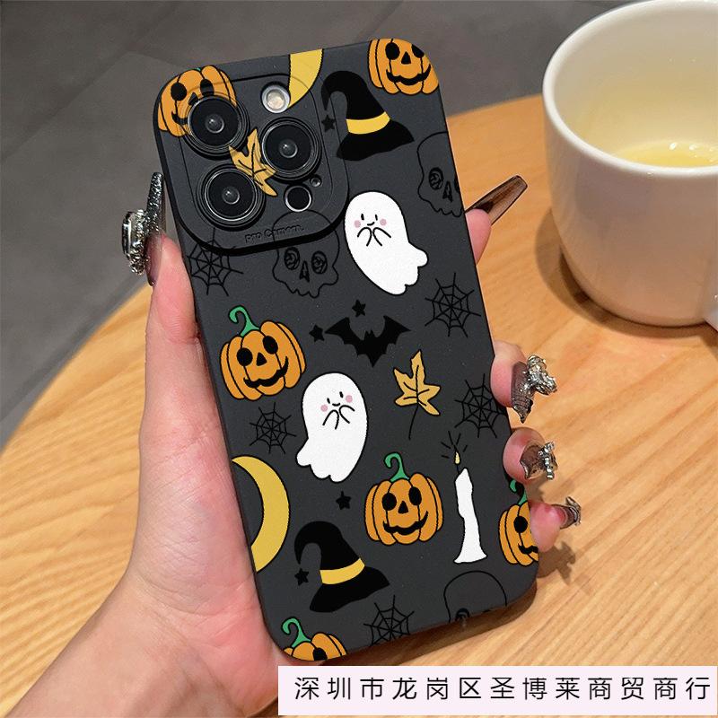 Halloween element Apple 15promax mobile phone case iphone14 is suitable for 12/13mini new 16Pro soft