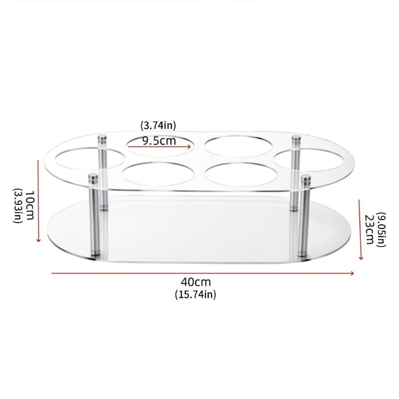 Space Efficient Acrylic Bottle Storage Stand Secure Holder for Cups Kitchen Office Travel Portable Organizers Solution