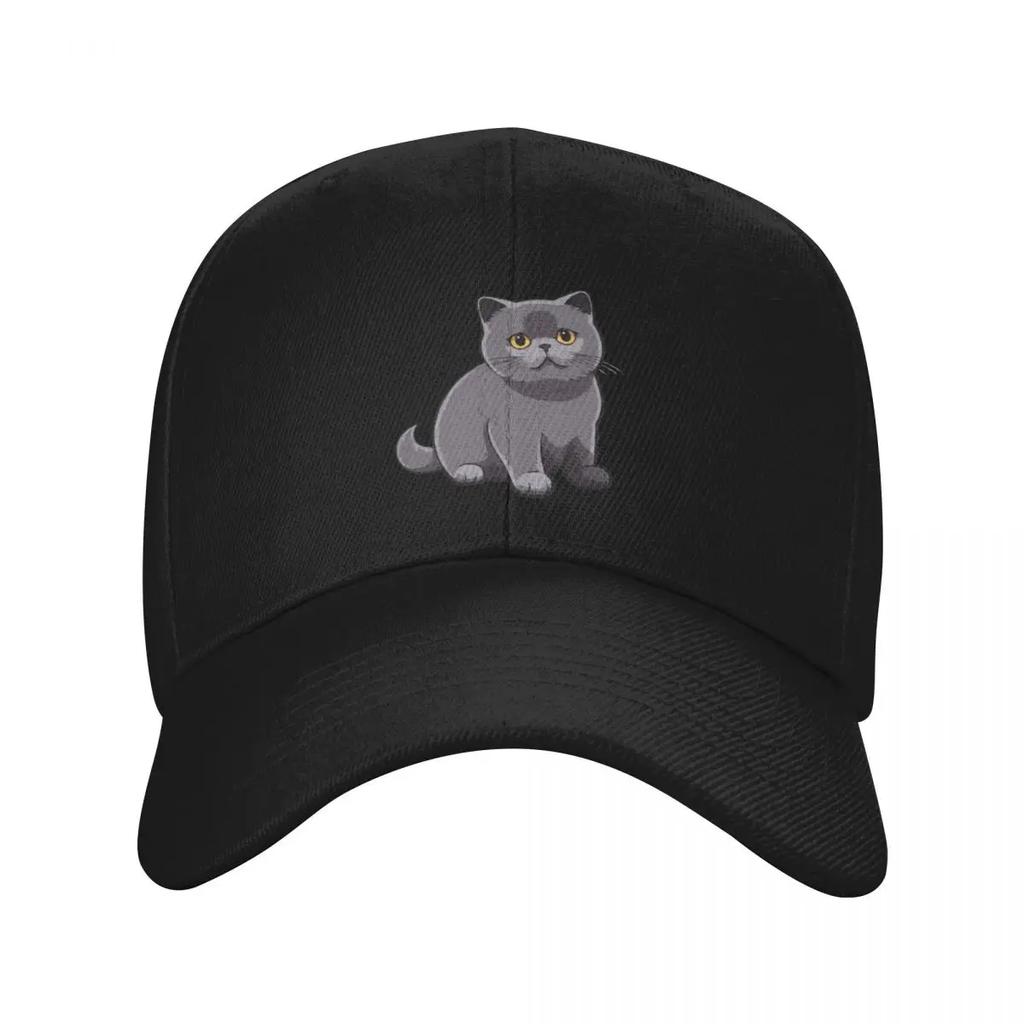 Cute British Shorthair Cat Baseball Cap Sailor Cap for Men Bobble Hat Designer Caps Male Womens