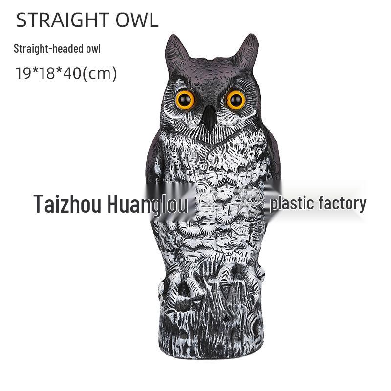 Cross-Border Owl: Outdoor Bird-Scaring, Rodent-Repelling Resin Ornament with Head Movement