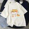 Funny Unisex Tshirts Kawaii Cute Shiba Inu Dog Printed Short Sleeve Tshirt Harajuku Summer Loose Streetwear Female Clothes Tops