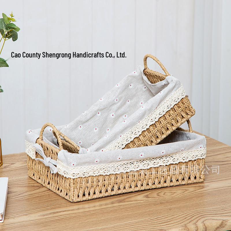 

Плетеная корзина ручной работы для пультов и аксессуаров Small