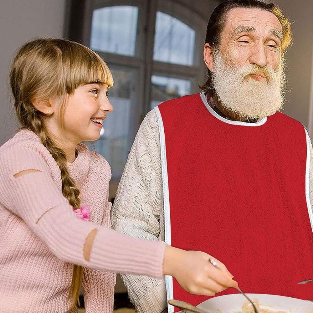 Adjustable Dining Clothing Protectors Soft Daily Care Apron Polyester Dining Cloth  Adult