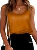 Sleeveless Satin Round Neck Women's Vest - European & American Style