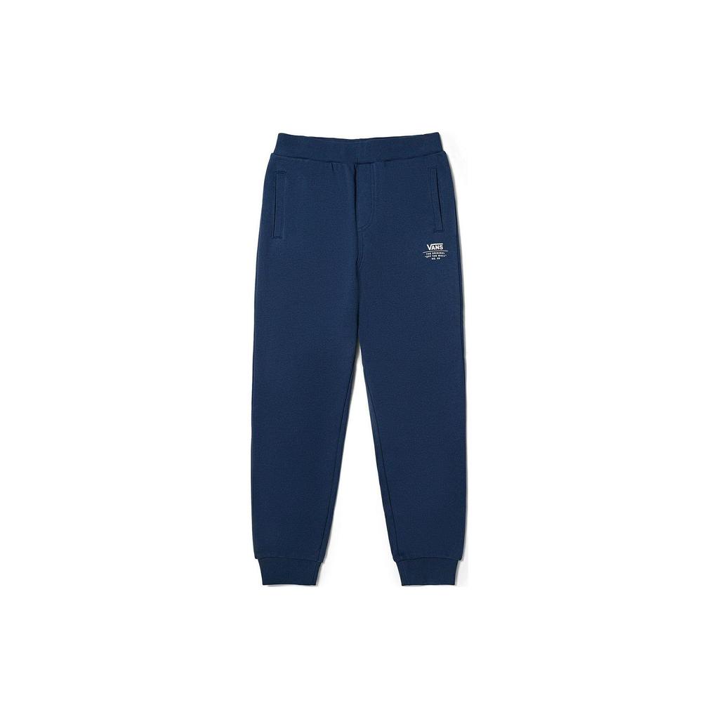 Vans Letter Print Cuffed Knit Sweatpants Kids Bottoms Dark-Blue VN000G34LKZ