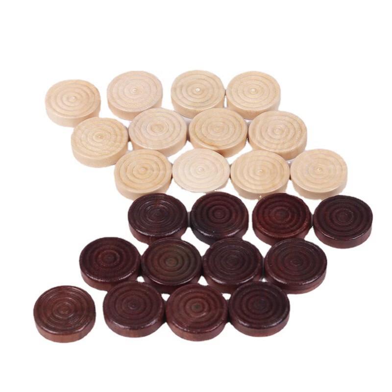 

Brangdy Solid Wood Round Checkers Pieces Set