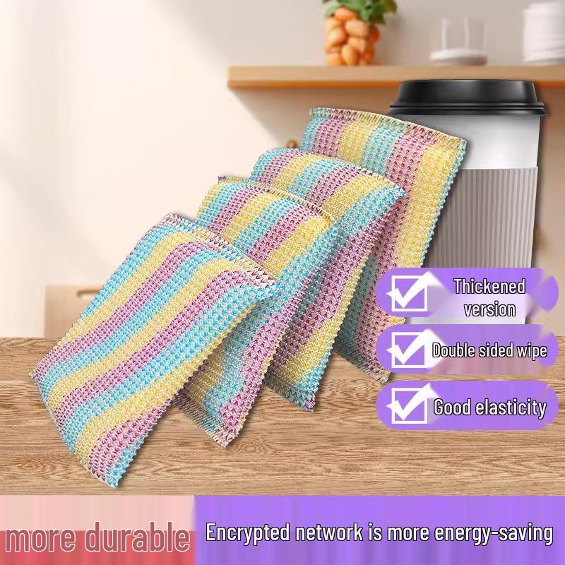 

12-Piece Kitchen Sponge Set: Double-Sided Non-Stick Oil Dishcloths with Free Shipping