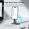 Rotating Aluminum Phone Hub 8 in 1 USB C Docking Station 5Gbps 100W PD Charging Foldable Stand for Multiple Devices