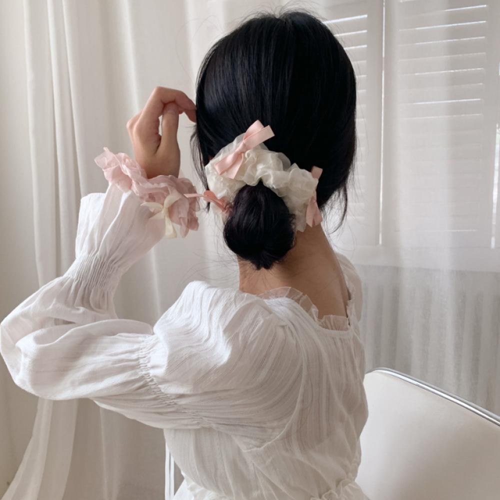 

Кружевные шифоновые резинки для волос Blue City Chouchou, 2 цвета