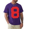 Number 8, Red eight, Sports number 8 T-Shirt hippie clothes summer tops black t shirts for