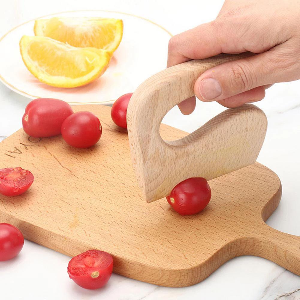 Mini Wooden Kids Knives Safety Cooking Cutting Toys For Children Kids Toddler