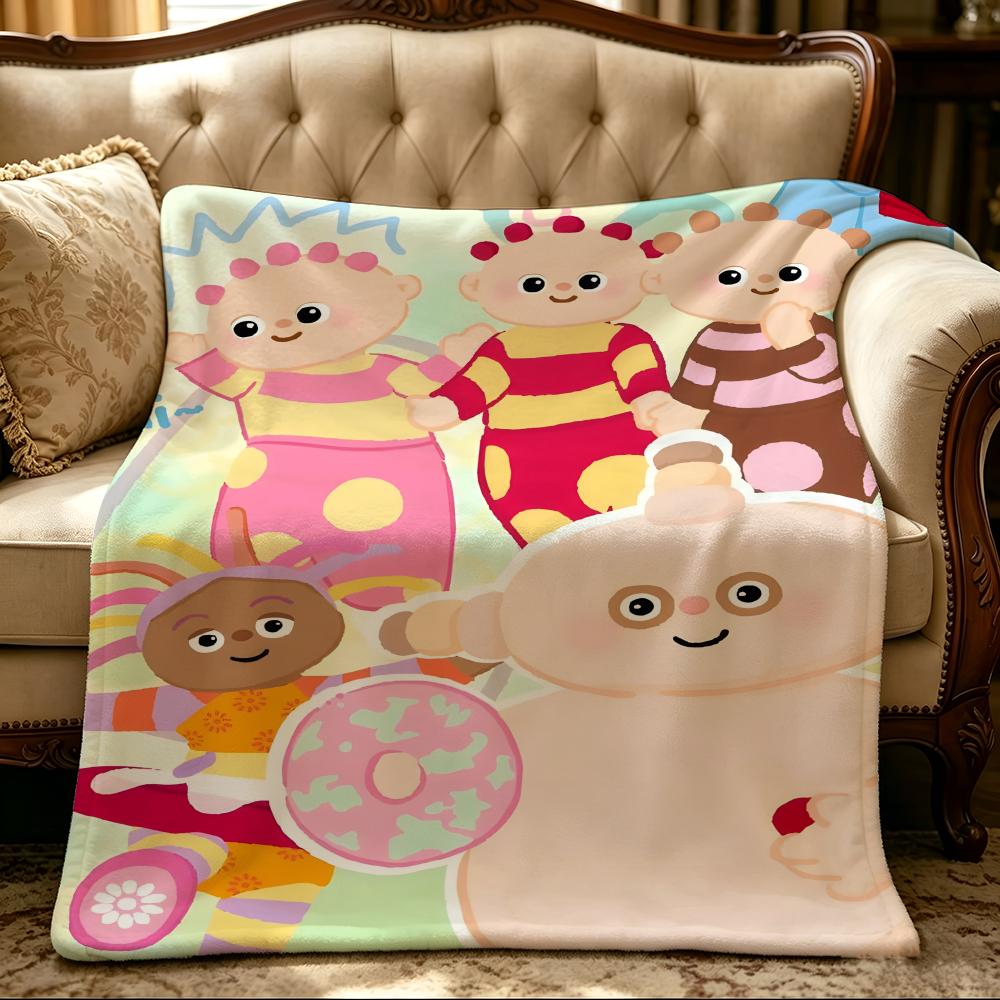Cartoon I-In the Night Garden-n Throw Thick Comfort Flannel Quilt, Multi-scene Use Indoor Outdoor Daily Nap