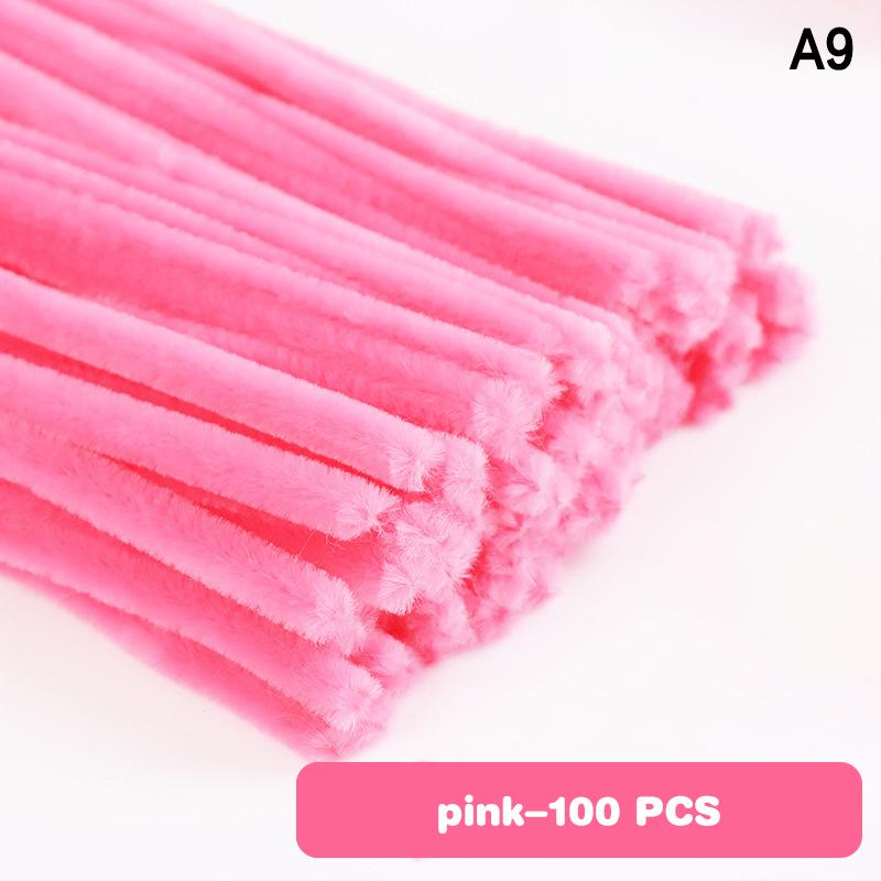 100pcs Fuzzy Wire Chenille Stems DIY Strips Twist Bar Anvil Wire Craft Pipe Handicraft Material Plush Tube Creative Toy