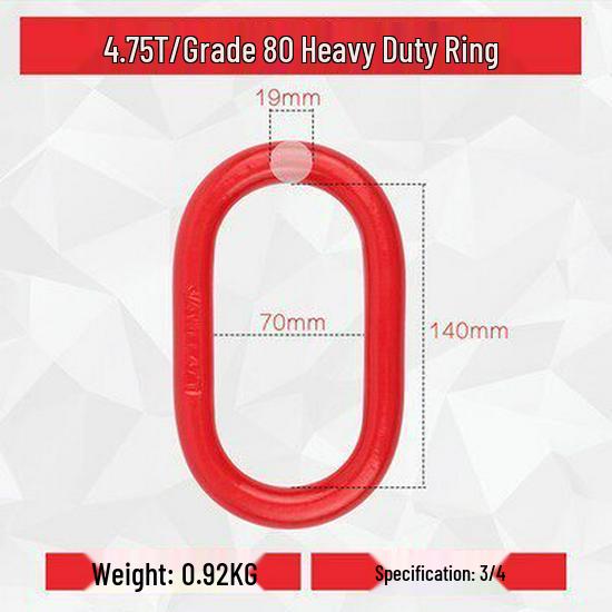 Heavy Duty Lifting Chain Connector with Eye Ring and Snap Hook