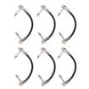 6 Pcs Guitar Effect Pedal Cable 15cm 6 Inch 1 4 Inch Right Angle Guitar Patch Cable for Microphone Amplifier Keyboard