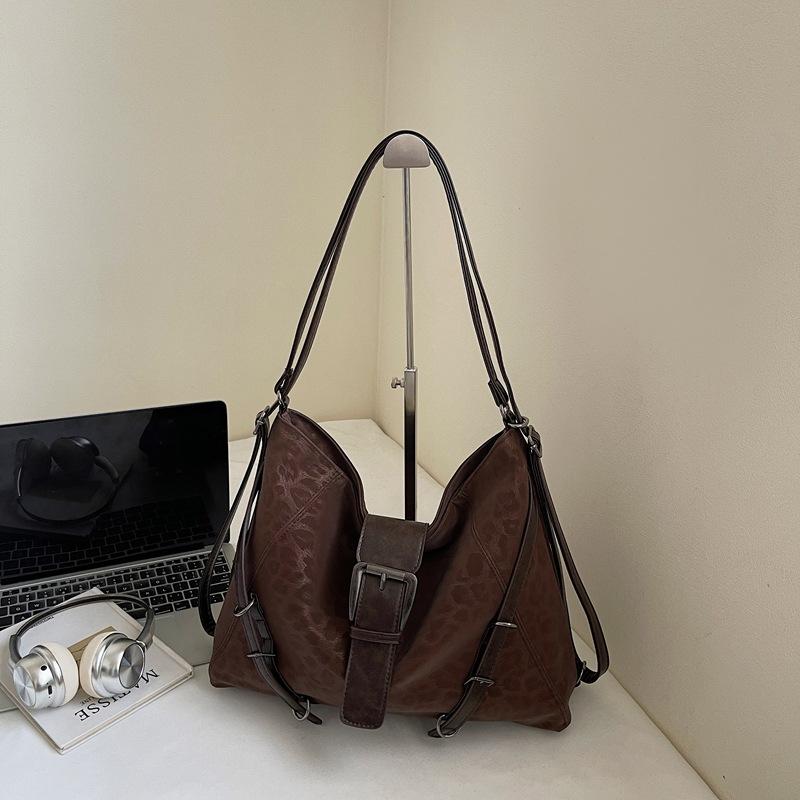 Simple and Large-capacity Lazy Wind Commuter Tote Bag Women's Autumn New Trend Shoulder Bag Backpack
