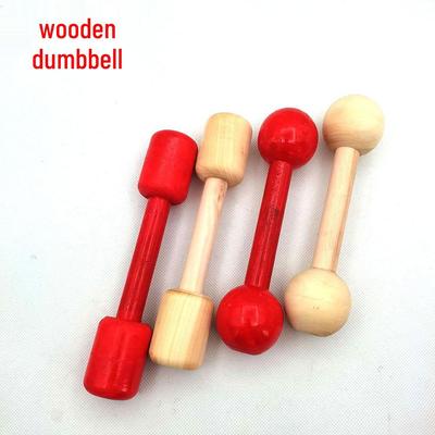 Kinderhanteln aus Holz - Runde & Quadratische Köpfe für Fitness, Klang und Spiel