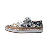 Large size color matching printing lace-up flat-soled single shoes for women's 20 new shallow casual parrot board shoes