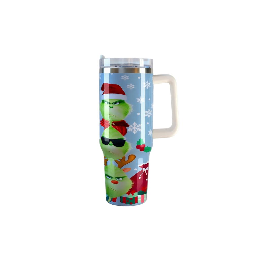 40oz Tumbler with Handle for Car and Travel, Reusable Cold Cup for and Beverages