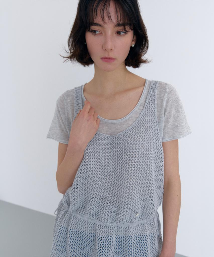 CLO'ET Mesh Crochet Knit Vest + 3 Colors