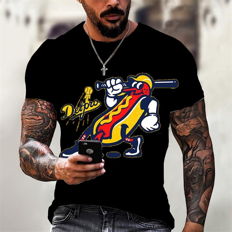 

Забавная мужская футболка с 3D принтом еды, повседневный топ с коротким рукавом и круглым вырезом, летняя уличная трендовая футболка в стиле хип-хоп в стиле Харадзюку, футболка большого размера 6XL чёрный/жёлтый