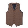 Men's Vests Tweed Suit Business Clothing for Men Striped Waistcoat Punk Vest Groomman Wedding Brown Black Grey Jacket Bleazer