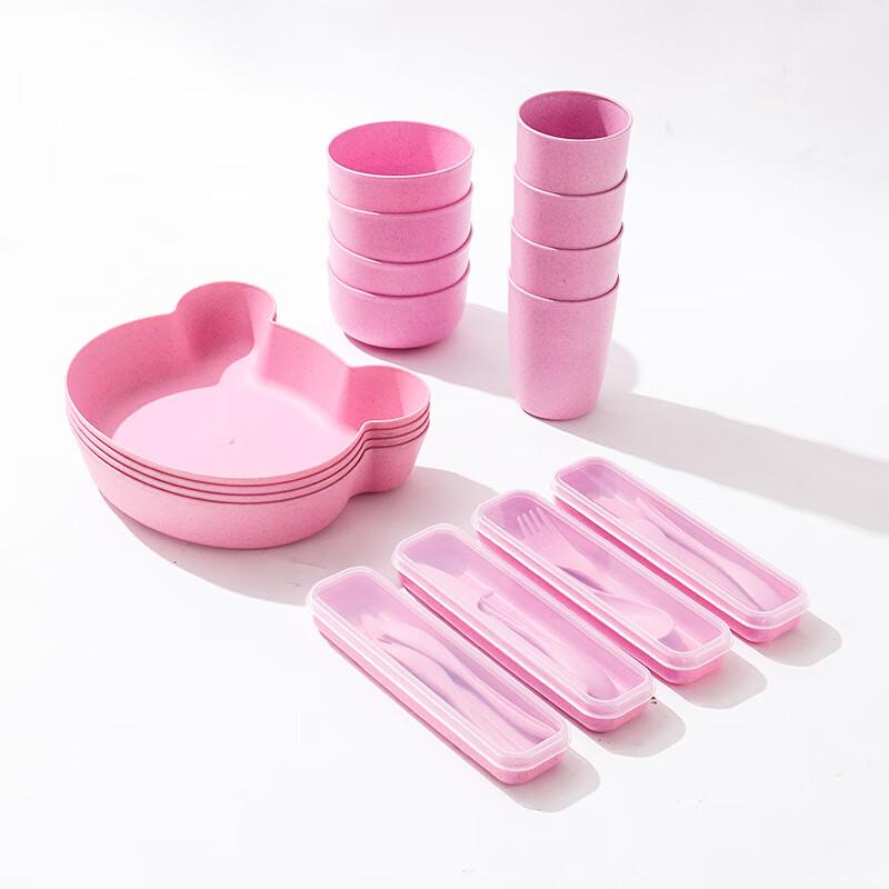 28-Piece Wheat Straw Dinnerware Set