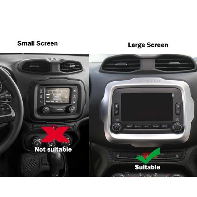 Orange Center Console GPS Navigation Cover Trim Decor For Jeep Renegade 2015-17