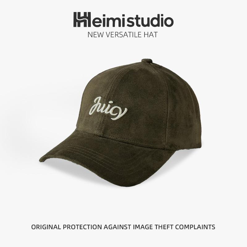 25 Early autumn new three-dimensional embroidered plush high-quality baseball cap versatile face small warm cap