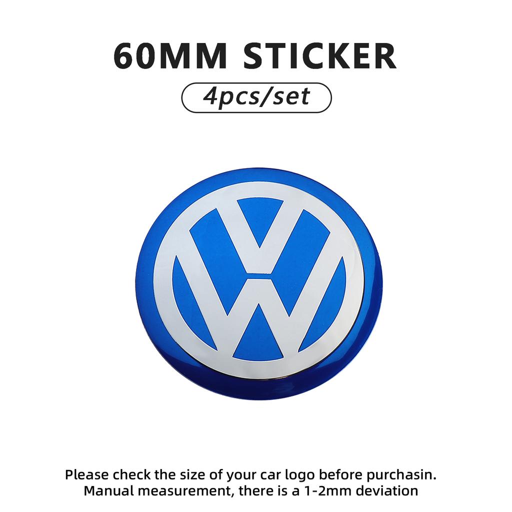 W1314PCS 56/60/65mm Car Wheel Center Hubcaps Sticker For Volkswagen GTI Polo Sharan Golf Scirocco Touran Touareg Jetta Tcross Tiguan