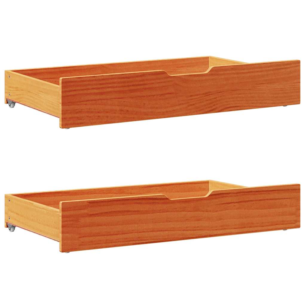 Solid Wood Bed without Mattress Wax Brown 150 x 200 cm Pine Wood