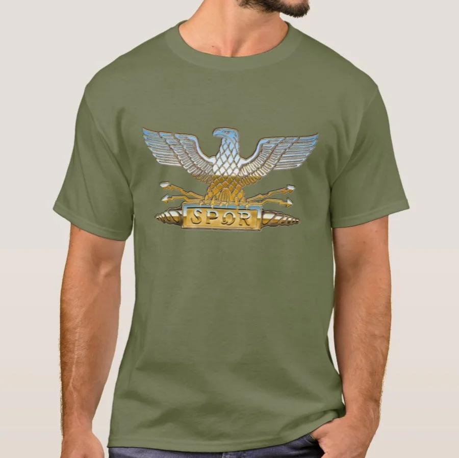 Emblem of The Roman Republic Roman Legion Eagle TShirt Summer Cotton ONeck Short Sleeve Mens T Shirt New S3XL