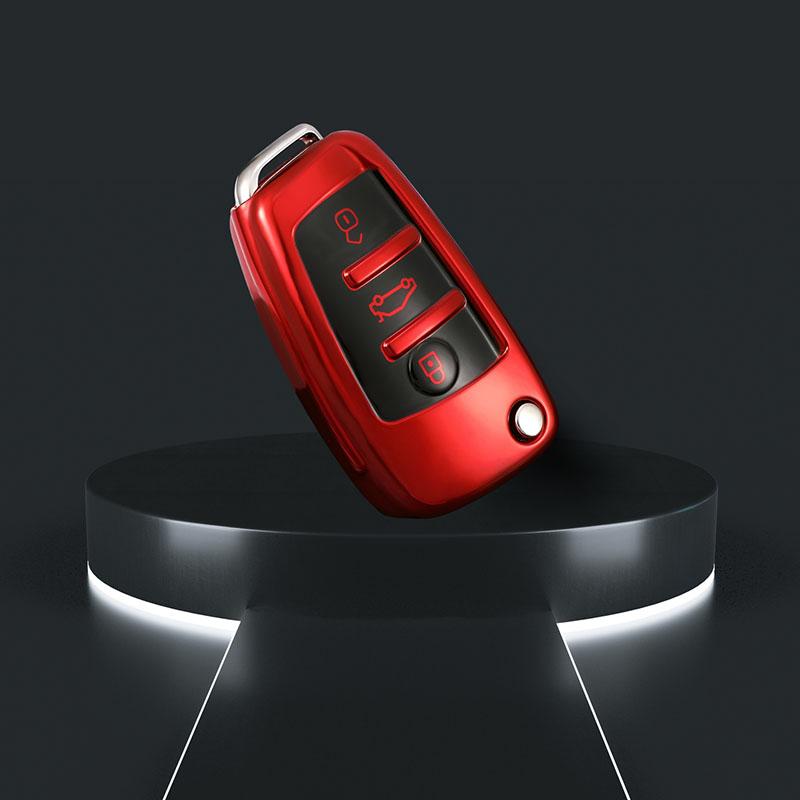 For Q2 Q3 Q5 Q7 Q8 SQ5 A1 A3 8P A4 A5 A6 C7 A7 S3 S7 S8 R8 C5 C6 TT RS3 RS6 TPU Car Folding Key Cover Case Accessories