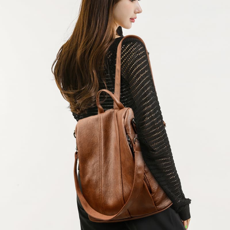 Mochila de Hombro Vintage Grande para Mujer