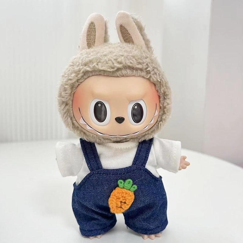 

Комбинезон звездно-голубого цвета с подвеской в виде морковки, 17 см, комплект из двух частей 17cm Labu Clothes without baby