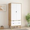 Day and Night - Day and Night OTTA Wardrobe Solid Pine Wood Brown and White 76.5x53x172 Cm