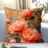 Dekoracyjna poszewka na poduszkę z motywem kwiatów piwonii, kwadratowa poszewka na poduszkę do salonu i sypialni