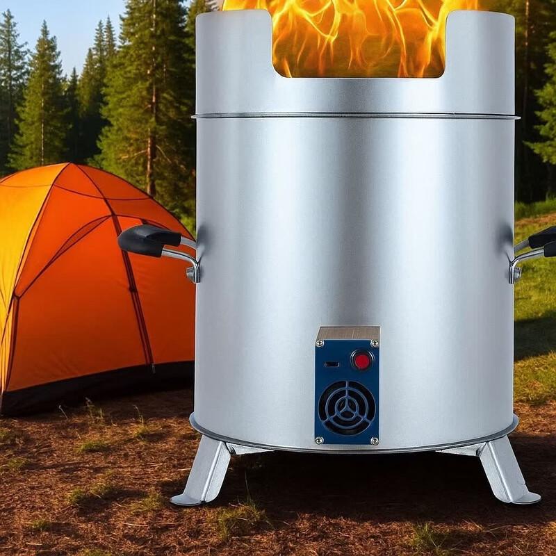 Oeny Outdoor Wood Gasification Stove with Adjustable Firepower