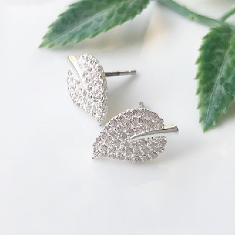 

925 Silver SE033 Leaf Silver Earrings se033